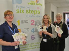News article 15th March 2016 Staff at Ormskirk Safer sleep week